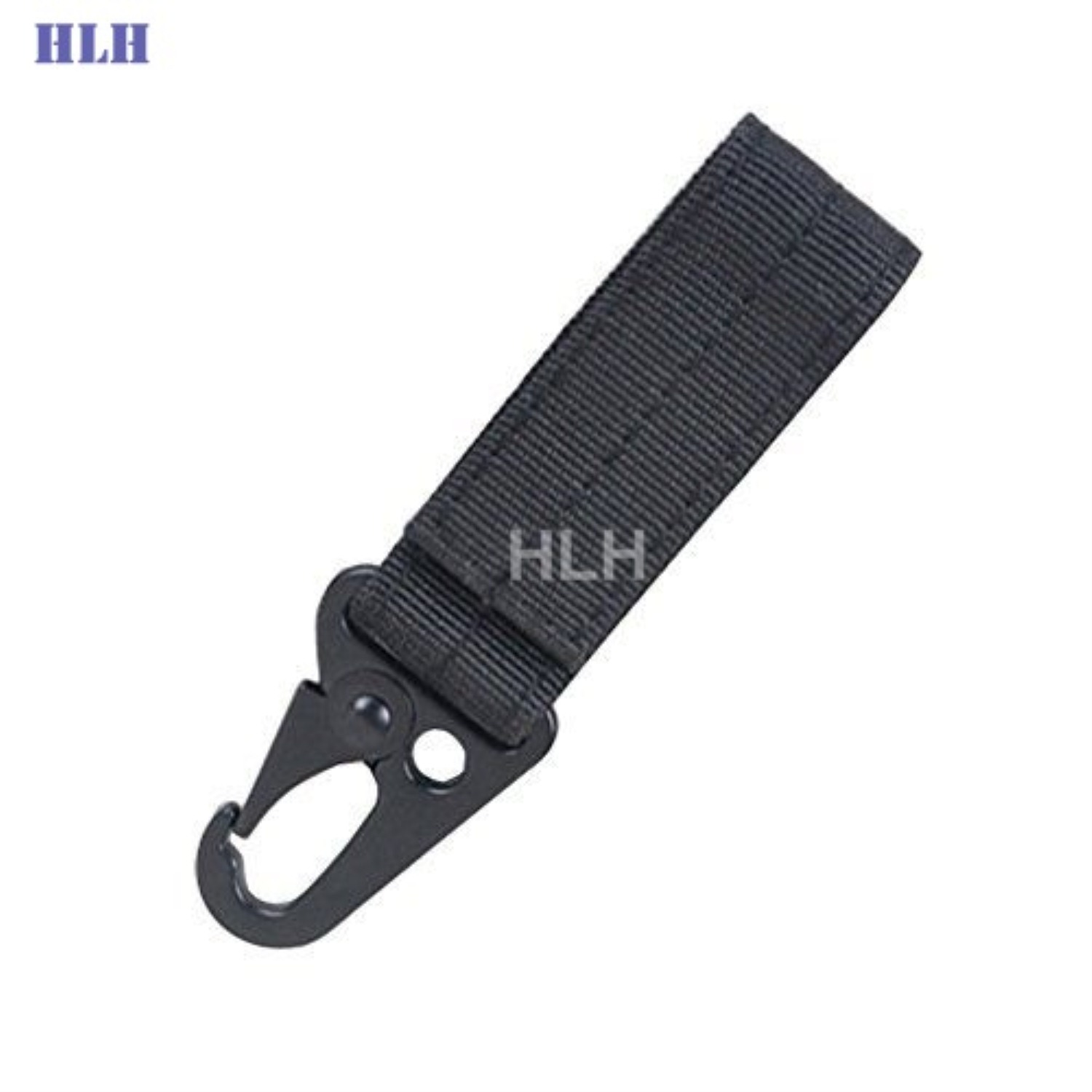 Outdoor Military Hiking Belt Tactical Molle Key Chain Black - Click Image to Close